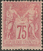 * No 81, Rose, Dent Courte Et Paille Dans Le Papier Sinon TB - 1876-1878 Sage (Type I)