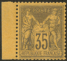 ** No 93, Violet Gris Sur Jaune, Bdf, Très Frais Et Centré. - TB - 1876-1878 Sage (Type I)