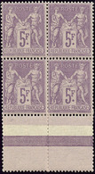 ** No 95, Bloc De Quatre Bdf, Très Frais. - TB - 1876-1878 Sage (Type I)