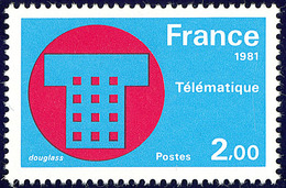 ** Télématique, Sans Les Rayures Du Cercle. No 2135a (Yv. 2130a). - TB. - R - Other & Unclassified