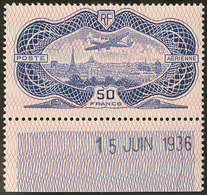 ** Burelé. No 15, Bdf Daté 15 Juin 1936, Très Frais. - TB. - R - 1927-1959 Mint/hinged