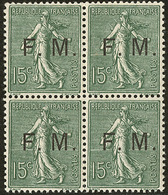 ** No 3, Bloc De Quatre, Très Frais Et Centré. - TB - Military Postage Stamps