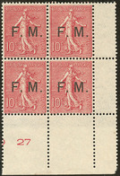 ** No 4, Bloc De Quatre Cdf, Très Frais. - TB - Military Postage Stamps