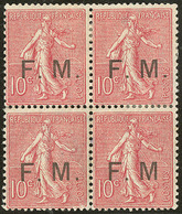 * Sans "." Après "M". No 4b Tenant à Normaux Dans Un Bloc De Quatre (dont Un Ex **). - TB - Military Postage Stamps