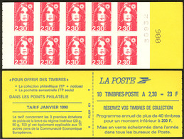 ** Non Dentelé. No 2629c1, Carnet De 10t. - TB. - R (3 Carnets Connus, Cote Maury 2016 N°485, P.926) - Other & Unclassified