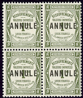 ** ANNULE. No 58, Bloc De Quatre. - TB - Instructional Courses