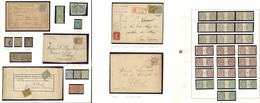 * 1890-1944, Diverses Valeurs Poste Et FM, Des Paire Mill. Et 11 Enveloppe Affts Divers. - TB, B Ou Pd - Collections