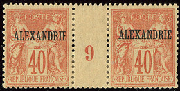 * Alexandrie. No 13, Paire Mill. 9. - TB - Millésimes