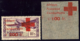 * Poste Aérienne. France-Libre. No 29, Gomme Coloniale, + Essai De Surcharge Sur Papier Pelure. - TB - Other & Unclassified