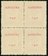 ** Variétés. No 22A, Sur Timbre De Gd Liban, Bloc De Quatre Avec Surcharge Recto Et Verso. - TB (N° Maury) - Other & Unclassified