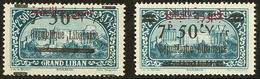 ** Variétés. Nos 107 Surch. Française Très Décalée, 107a Double Surch. Arabe. - TB - Other & Unclassified