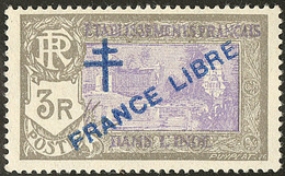 ** France-Libre. Surcharge Bleue. No 169a, Très Frais. - TB - Other & Unclassified