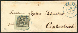 LETTRE Hanovre. No 2, Cdf Avec Numéro "12" + Un Voisin, Obl Cad Bleu Uelzen Sur Enveloppe, Superbe - Hanover