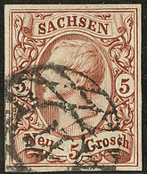 Saxe. No 11a, Brun Rouge Foncé. - TB - Sachsen