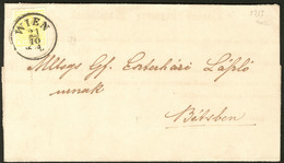 LETTRE AUTRICHE. No 1, Obl Cad Wien Sur Faire-part D'Oct 1857. - TB - Other & Unclassified