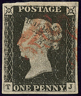 Penny Black. No 1, "T J". - TB - Sonstige & Ohne Zuordnung