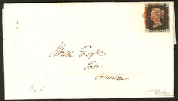 LETTRE Penny Black. No 1, "O H", Sur Lettre De Juin 1840, Jolie Pièce. - TB - Other & Unclassified