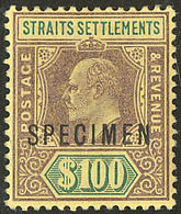 * SPECIMEN. No 91 (SG # 122). - TB - Malacca