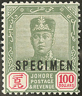 * JOHORE. SPECIMEN. No 103 (SG #127). - TB - Johore