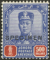 * JOHORE. SPECIMEN. No 104 (SG #128). - TB - Johore