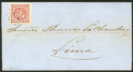 LETTRE PEROU. No 7, Obl Losange Tacna Sur Lettre Pour Lima. - TB - Peru