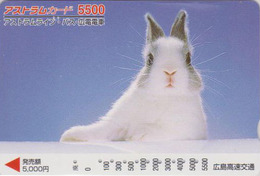 Carte Japon - ANIMAL - LAPIN 5500 - RABBIT Japan Prepaid Card - KANINCHEN CONIGLIO CONEJO  - FR 267 - Konijnen