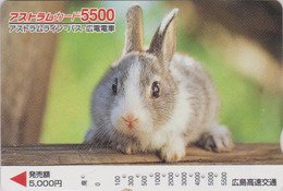 Carte Japon - ANIMAL - LAPIN 5500 - RABBIT Japan Prepaid Card - KANINCHEN CONIGLIO CONEJO  - FR 268 - Kaninchen