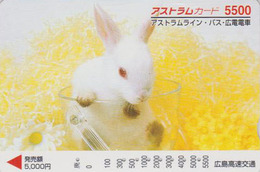 Carte Prépayée JAPON - ANIMAL - LAPIN 5500 - RABBIT JAPAN Prepaid Bus Card - KANINCHEN CONIGLIO - FR 271 - Rabbits