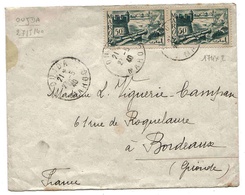 Maroc Morocco Lettre Oujda 27/5/40 Cover Remparts Salé En Paire - Covers & Documents