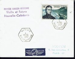 WALLIS-ET-FUTUNA - Enveloppe 1ère Liaison Aérienne Wallis Et Futuna Nouvelle-Calédonie - Cachets Hexagonaux De Mata-Utu. - Covers & Documents