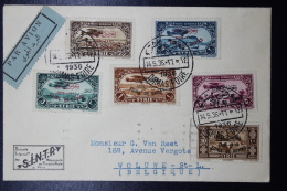 Syria: Airmail Letter  1936  FOIRE DE DAMAS  A Woluwe Belgique  (SINTP Enveloppe) - Cartas & Documentos