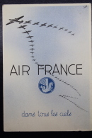 Air France Dans Tous Les Ciels 1938  New Years Wishes Air France Pays Bas - Cartas