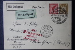 Deutsche Reich  Luftpostkarte  Berliner Ganzsachensammler Verein PP86  Berlin -> Dortmund 1926 - Postcards