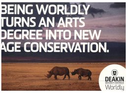 (925) Australia AVANTI Postcard -  Rhinoceros Deakin University - Rhinoceros
