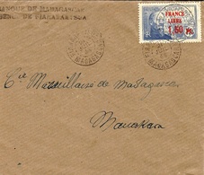 1944 - Enveloppe De FIANANANISCA  Affr.  France Libre N°263  Pour La France - Briefe U. Dokumente