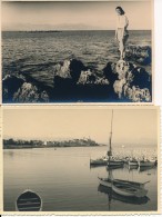 Lot De 2 Photos Amateur 06 - ANTIBES Août 1950 - No CPA - Autres & Non Classés