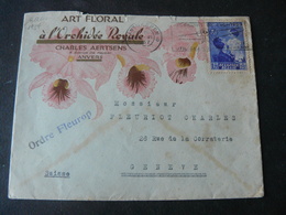 1937 BEAUTIFUL RARE  LETTER  + BEAUTIFULS POSTAGESTAMPS OF HIGHT VALUE / BELLISSIMA  LETTERA DEL BELGIO - Lettres & Documents