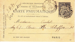 ENTIER - TELEGRAPHE - 1900 - Pneumatiques