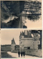 Lot De 2 Photos Amateur -37 Château De MONTPOUPON CERE LA RONDE Avril 1952- No CPA - Autres & Non Classés