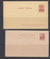 Argentina Postal Stationery 2 Reply Cards "Muestra" (unused) (40432) - Entiers Postaux