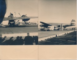 Lot De 2 Photos Amateur - 94 ORLY Avion TWA Juin 1952 - No CPA - Orly