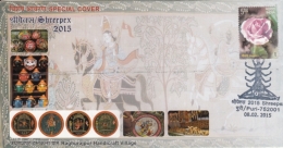 India  2015  Hinduism  Lord Krishna  Painting  Handicrafts  Puri  Special Cover   #  14454   D Inde  Indien - Hinduismo