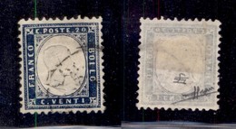 REGNO D'ITALIA - 1862 - 20 Cent (2) Usato - Ottimamente Centrato - Molto Bello - Sorani - Other & Unclassified