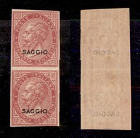 REGNO D'ITALIA - 1863 - Saggio - 40 Cent De La Rue (L20) - Coppia Verticale Non Dentellata - Gomma Integra (720+) - Sonstige & Ohne Zuordnung