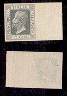 REGNO D'ITALIA - 1864 - Saggio - 15 Cent Oliva (Bolaffi P21f - Unificato S18C) Bordo Foglio - Gomma Integra (500) - Altri & Non Classificati