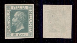 REGNO D'ITALIA - 1864 - Saggio - 15 Cent Verde (Bolaffi P21g - Unificato S18C) - Gomma Integra (500) - Otros & Sin Clasificación