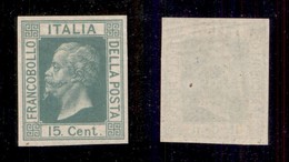 REGNO D'ITALIA - 1864 - Saggio - 15 Cent Verde (Bolaffi P21g - Unificato S18C) - Gomma Integra (500) - Altri & Non Classificati