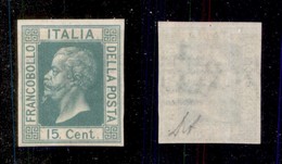 REGNO D'ITALIA - 1864 - Saggio - 15 Cent Verde (Bolaffi P21p - Unificato S18B) - Gomma Integra - Diena (500) - Otros & Sin Clasificación