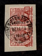 REGNO D'ITALIA - 1906 - 10 Cent Leoni (82c Varietà E) - Coppia Orizzontale Non Dentellata Con Doppia Stampa (una Capovol - Otros & Sin Clasificación