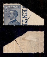 REGNO D'ITALIA - 1908 - 25 Cent Michetti (83i) Bordo Foglio - Non Dentellato A Destra (con Dentellature Oblique Incrocia - Sonstige & Ohne Zuordnung